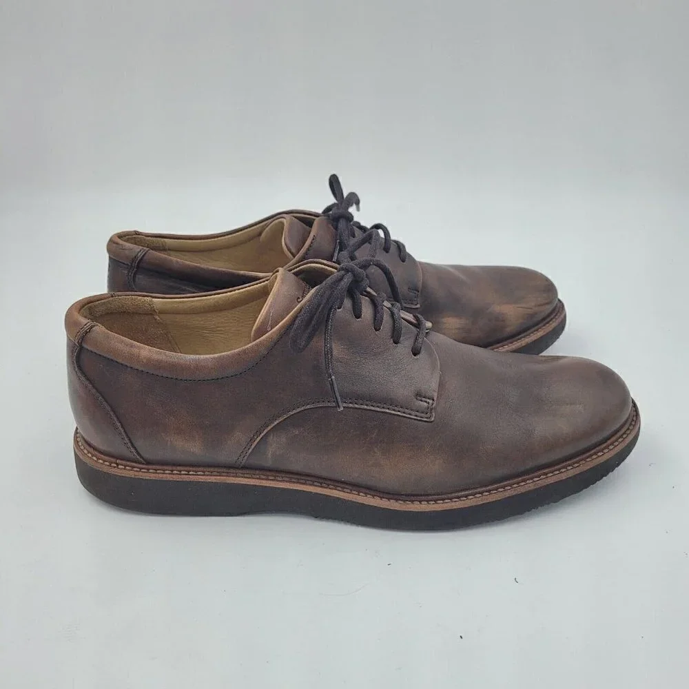 Samuel Hubbard Founder Oxford Work Shoes Chestnut Brown Leather Men's Size 9